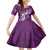 Personalised Fibromyalgia Awareness Family Matching Off Shoulder Short Dress and Hawaiian Shirt Polynesian Purple Ribbon