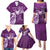 Personalised Fibromyalgia Awareness Family Matching Puletasi and Hawaiian Shirt Polynesian Purple Ribbon