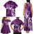 Personalised Fibromyalgia Awareness Family Matching Tank Maxi Dress and Hawaiian Shirt Polynesian Purple Ribbon