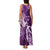 Personalised Fibromyalgia Awareness Family Matching Tank Maxi Dress and Hawaiian Shirt Polynesian Purple Ribbon