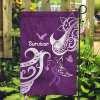 Fibromyalgia Awareness Garden Flag Polynesian Purple Ribbon LT05 Garden Flag Purple - Polynesian Pride