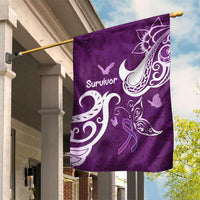Fibromyalgia Awareness Garden Flag Polynesian Purple Ribbon LT05 House Flag Purple - Polynesian Pride