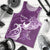 Personalised Fibromyalgia Awareness Men Tank Top Polynesian Purple Ribbon