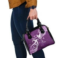 Fibromyalgia Awareness Shoulder Handbag Polynesian Purple Ribbon LT05 - Polynesian Pride