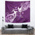 Fibromyalgia Awareness Tapestry Polynesian Purple Ribbon