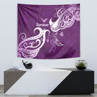 Fibromyalgia Awareness Tapestry Polynesian Purple Ribbon LT05 - Polynesian Pride