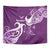 Fibromyalgia Awareness Tapestry Polynesian Purple Ribbon