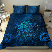 New Zealand Dream Catcher Bedding Set Maori Koru Pattern Blue Version LT05 - Polynesian Pride