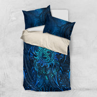 New Zealand Dream Catcher Bedding Set Maori Koru Pattern Blue Version LT05 US Twin 172cm x 218cm Blue - Polynesian Pride