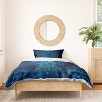 New Zealand Dream Catcher Bedding Set Maori Koru Pattern Blue Version LT05 - Polynesian Pride