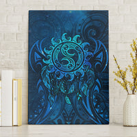 New Zealand Dream Catcher Canvas Wall Art Maori Koru Pattern Blue Version LT05 Without Frame Blue - Polynesian Pride