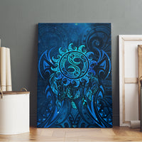 New Zealand Dream Catcher Canvas Wall Art Maori Koru Pattern Blue Version LT05 - Polynesian Pride