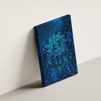 New Zealand Dream Catcher Canvas Wall Art Maori Koru Pattern Blue Version LT05 - Polynesian Pride