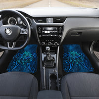 New Zealand Dream Catcher Car Mats Maori Koru Pattern Blue Version LT05 Set 2pcs - Front Blue - Polynesian Pride