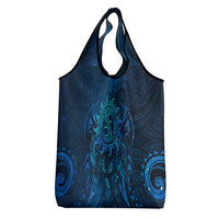 New Zealand Dream Catcher Grocery Bag Maori Koru Pattern Blue Version LT05 - Polynesian Pride