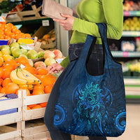 New Zealand Dream Catcher Grocery Bag Maori Koru Pattern Blue Version LT05 - Polynesian Pride