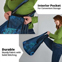 New Zealand Dream Catcher Grocery Bag Maori Koru Pattern Blue Version LT05 - Polynesian Pride