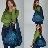 New Zealand Dream Catcher Grocery Bag Maori Koru Pattern Blue Version LT05 - Polynesian Pride