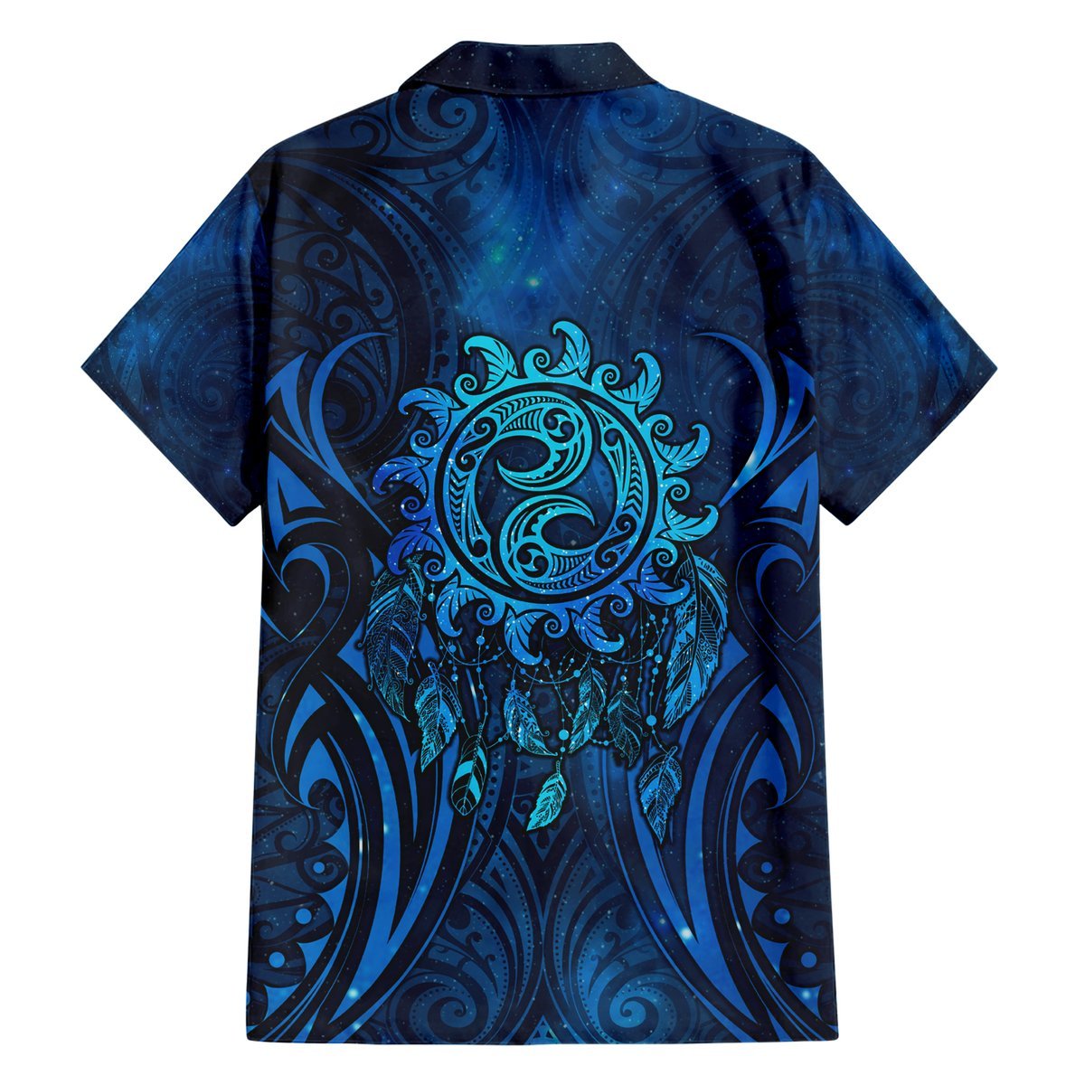 New Zealand Dream Catcher Hawaiian Shirt Maori Koru Pattern Blue Version LT05 - Polynesian Pride