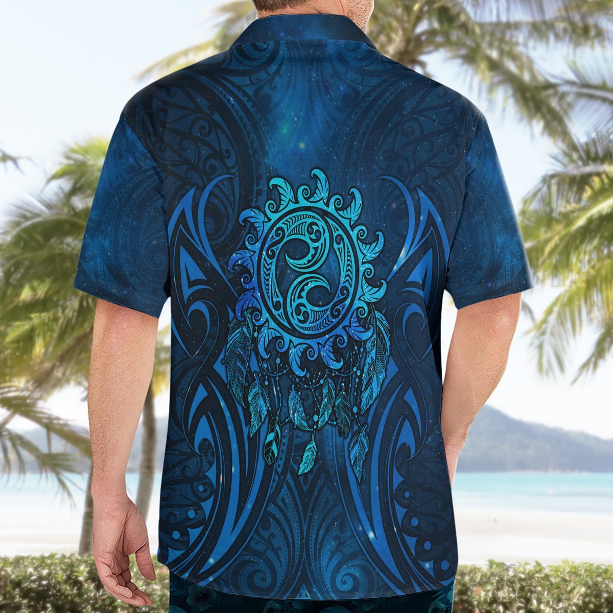 New Zealand Dream Catcher Hawaiian Shirt Maori Koru Pattern Blue Version LT05 - Polynesian Pride