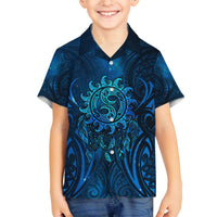 New Zealand Dream Catcher Hawaiian Shirt Maori Koru Pattern Blue Version LT05 - Polynesian Pride