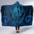 New Zealand Dream Catcher Hooded Blanket Maori Koru Pattern Blue Version