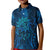 New Zealand Dream Catcher Kid Polo Shirt Maori Koru Pattern Blue Version