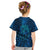 New Zealand Dream Catcher Kid T Shirt Maori Koru Pattern Blue Version