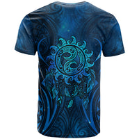 New Zealand Dream Catcher T Shirt Maori Koru Pattern Blue Version LT05 - Polynesian Pride