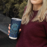 New Zealand Dream Catcher Tumbler Cup Maori Koru Pattern Blue Version LT05 - Polynesian Pride