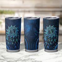New Zealand Dream Catcher Tumbler Cup Maori Koru Pattern Blue Version LT05 - Polynesian Pride