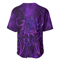 New Zealand Dream Catcher Baseball Jersey Maori Koru Pattern Purple Version LT05 - Polynesian Pride