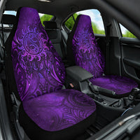 New Zealand Dream Catcher Car Seat Cover Maori Koru Pattern Purple Version LT05 One Size Purple - Polynesian Pride