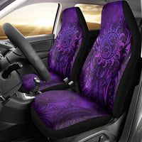 New Zealand Dream Catcher Car Seat Cover Maori Koru Pattern Purple Version LT05 - Polynesian Pride