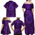 New Zealand Dream Catcher Family Matching Off Shoulder Maxi Dress and Hawaiian Shirt Maori Koru Pattern Purple Version