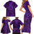 New Zealand Dream Catcher Family Matching Short Sleeve Bodycon Dress and Hawaiian Shirt Maori Koru Pattern Purple Version