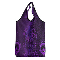 New Zealand Dream Catcher Grocery Bag Maori Koru Pattern Purple Version LT05 - Polynesian Pride