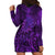 New Zealand Dream Catcher Hoodie Dress Maori Koru Pattern Purple Version