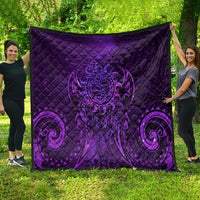 New Zealand Dream Catcher Quilt Maori Koru Pattern Purple Version LT05 - Polynesian Pride