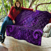 New Zealand Dream Catcher Quilt Maori Koru Pattern Purple Version LT05 - Polynesian Pride