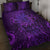 New Zealand Dream Catcher Quilt Bed Set Maori Koru Pattern Purple Version