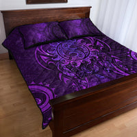 New Zealand Dream Catcher Quilt Bed Set Maori Koru Pattern Purple Version LT05 - Polynesian Pride