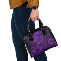 New Zealand Dream Catcher Shoulder Handbag Maori Koru Pattern Purple Version LT05 - Polynesian Pride