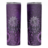New Zealand Dream Catcher Skinny Tumbler Maori Koru Pattern Purple Version LT05 Purple - Polynesian Pride