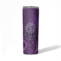 New Zealand Dream Catcher Skinny Tumbler Maori Koru Pattern Purple Version LT05 - Polynesian Pride