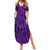 New Zealand Dream Catcher Summer Maxi Dress Maori Koru Pattern Purple Version