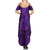 New Zealand Dream Catcher Summer Maxi Dress Maori Koru Pattern Purple Version