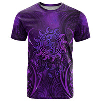 New Zealand Dream Catcher T Shirt Maori Koru Pattern Purple Version LT05 Purple - Polynesian Pride
