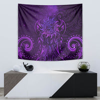 New Zealand Dream Catcher Tapestry Maori Koru Pattern Purple Version LT05 - Polynesian Pride