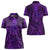 New Zealand Dream Catcher Women Polo Shirt Maori Koru Pattern Purple Version